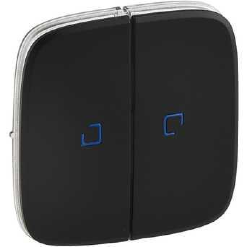 Клавіша вимикача двоклавішного з підсвічуванням, антрацит, Valena 755228 Legrand Клавіша вимикача двоклавішного з підсвічуванням, антрацит, Valena 755228 Legrand