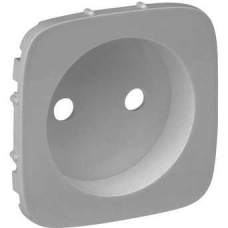 Лицьова панель розетки без заземлення, алюміній, Valena 754977 Legrand