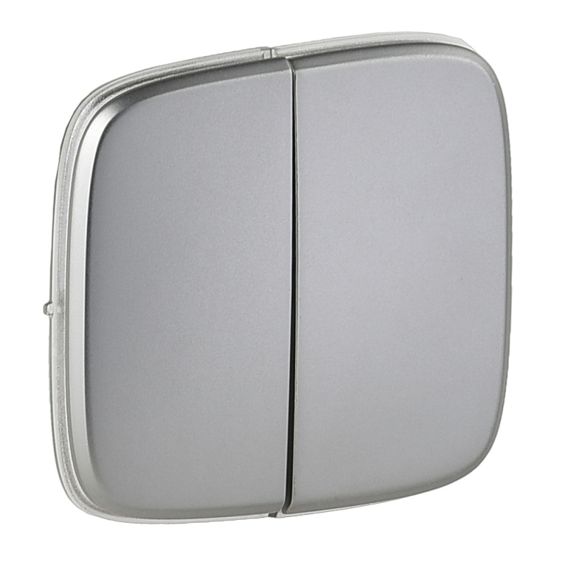 Клавіша вимикача двоклавішного, світла сталь, Valena 755023 Legrand Клавіша вимикача двоклавішного, світла сталь, Valena 755023 Legrand