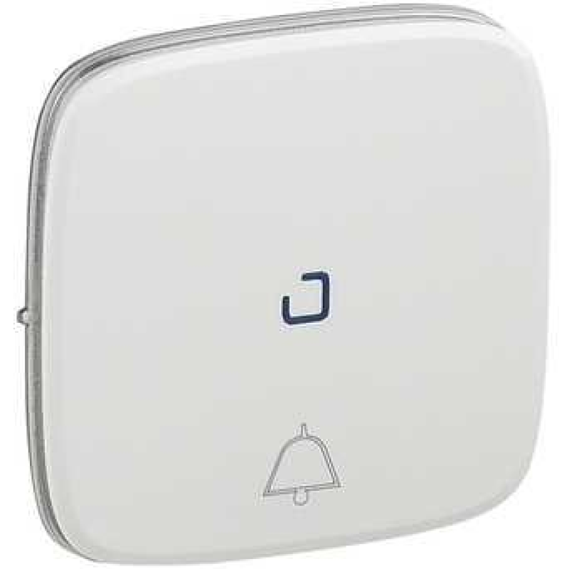 Накладка кнопки з підсвічуванням із символом “дзвінок“, білий, Valena 755090 Legrand Накладка кнопки з підсвічуванням із символом “дзвінок“, білий, Valena 755090 Legrand