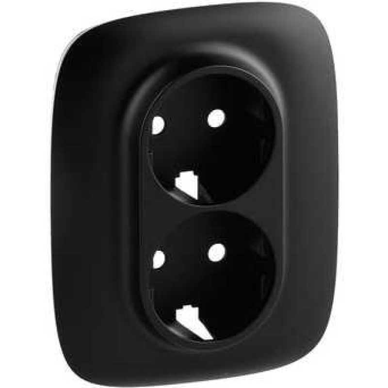 Накладка розетки подвійний із заземленням, антрацит, Valena 754958 Legrand