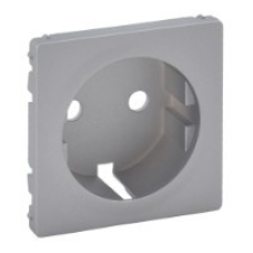 Лицьова панель розетки із заземленням, алюміній, Valena 755202 Legrand