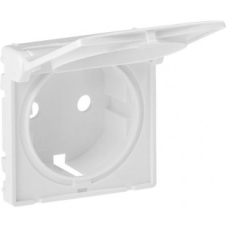 Накладка розетки із заземленням та кришкою, білий, Valena 754840 Legrand