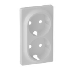 Накладка розетки подвійний із заземленням, білий, Valena 754950 Legrand