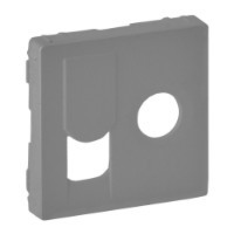 Накладка розетки TV + RJ, алюміній, Valena 754832 Legrand Накладка розетки TV + RJ, алюміній, Valena 754832 Legrand