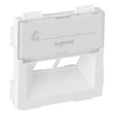 Накладка для інформаційних розеток Rutenbeck подвійна, білий, Valena 755380 Legrand