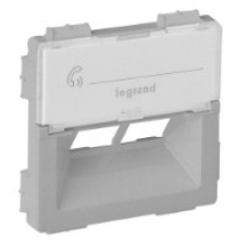 Накладка для інформаційних розеток Rutenbeck подвійна, алюміній, Valena 755382 Legrand