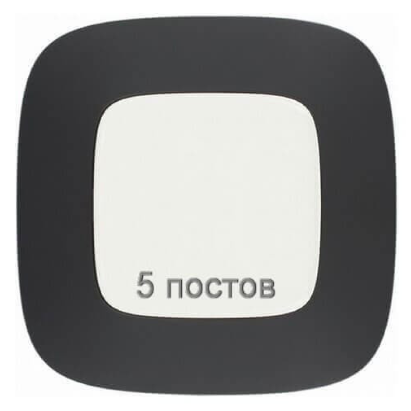 Рамка 5 постів, матовий чорний, Valena 754405 Legrand