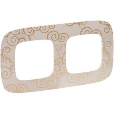 Рамка 2 посту, нарцис золото, Valena 754352 Legrand