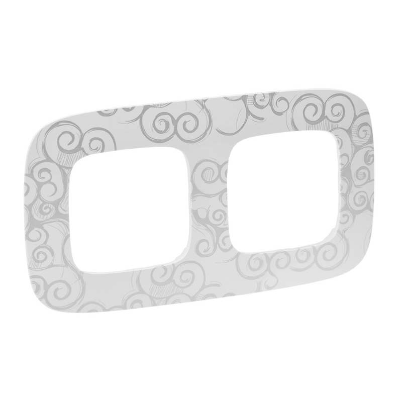 Рамка 2 посту, нарцис хром, Valena 754342 Legrand