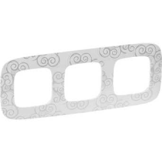 Рамка 3 посту, нарцис хром, Valena 754343 Legrand