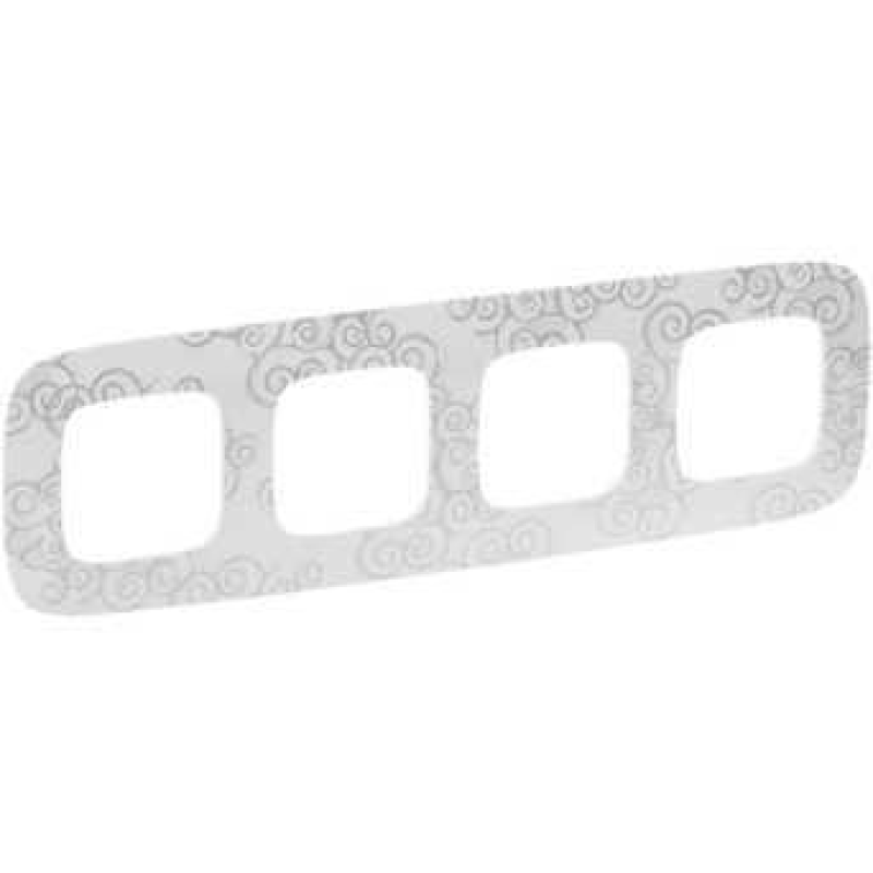 Рамка 4 посту, нарцис хром, Valena 754344 Legrand