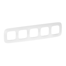 Рамка 5 постів, тиснення білий, Valena 754375 Legrand