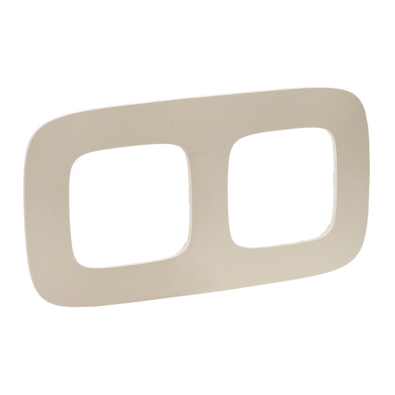 Рамка 2 посту, тиснення бежевий, Valena 754382 Legrand