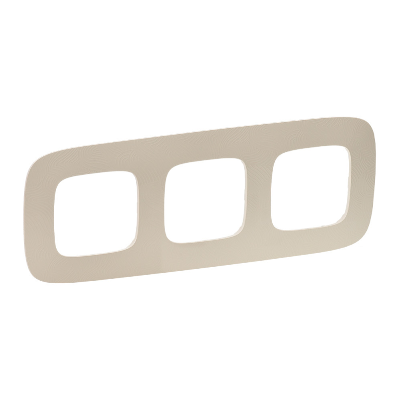 Рамка 3 посту, тиснення бежевий, Valena 754383 Legrand