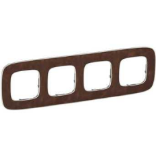 Рамка 4 посту, шкіра, Valena 754454 Legrand