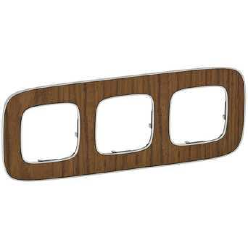 Рамка 3 посту, горіх, Valena 754463 Legrand