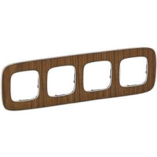 Рамка 4 посту, горіх, Valena 754464 Legrand
