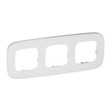 Рамка 3 посту, біле скло, Valena 755543 Legrand