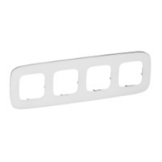 Рамка 4 посту, біле скло, Valena 755544 Legrand