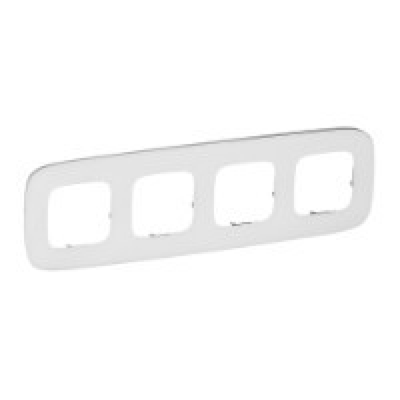 Рамка 4 посту, біле скло, Valena 755544 Legrand Рамка 4 посту, біле скло, Valena 755544 Legrand