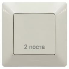 Рамка 2 посту, слонова кістка, Valena 754042 Legrand