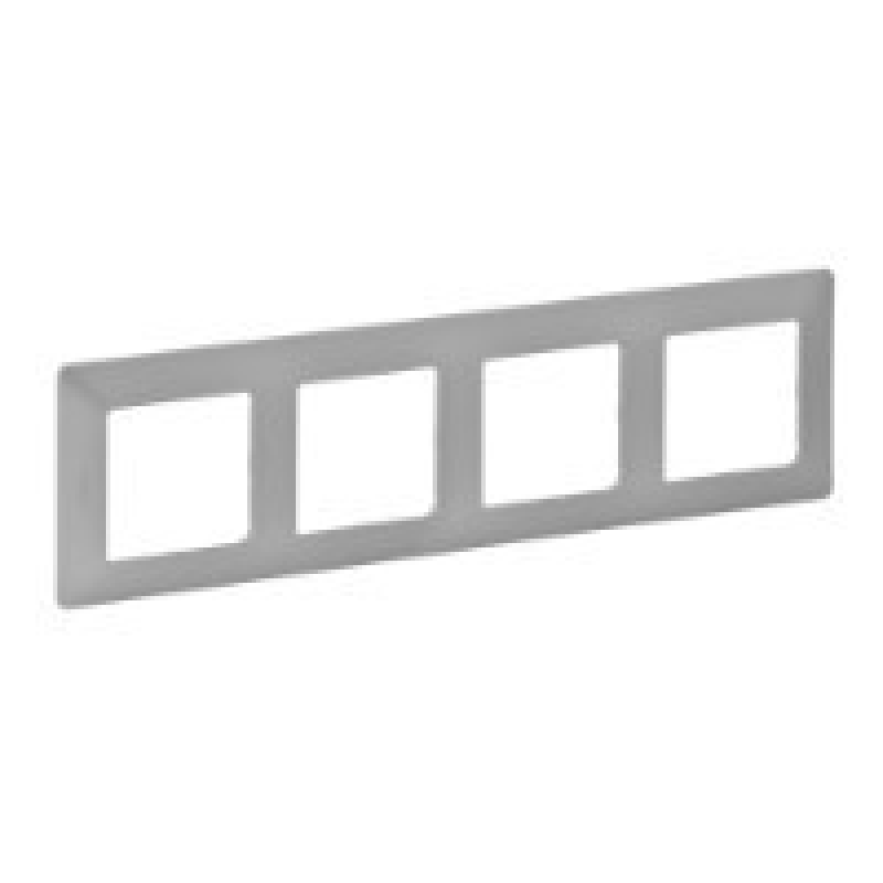 Рамка 4 посту, алюміній, Valena 754134 Legrand Рамка 4 посту, алюміній, Valena 754134 Legrand