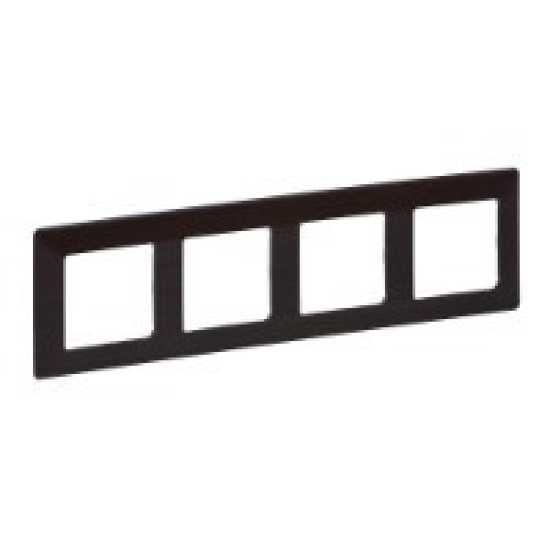 Рамка 4 посту, темне дерево, Valena 754174 Legrand