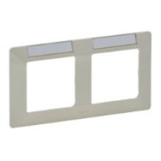 Рамка 2 посту, з полем для напису слонова кістка, Valena 754052 Legrand