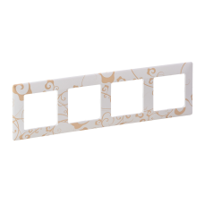 Рамка 4 посту, ампір білий, Valena 754104 Legrand