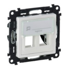 Valena LIFE Адаптер для Keystone подвійний, білий, Valena 755390 Legrand