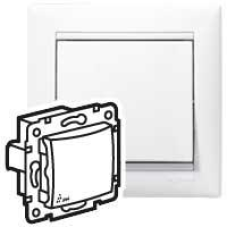 Вимикач прохідний 1-кл. IP44, білий, 774206 Legrand Valena