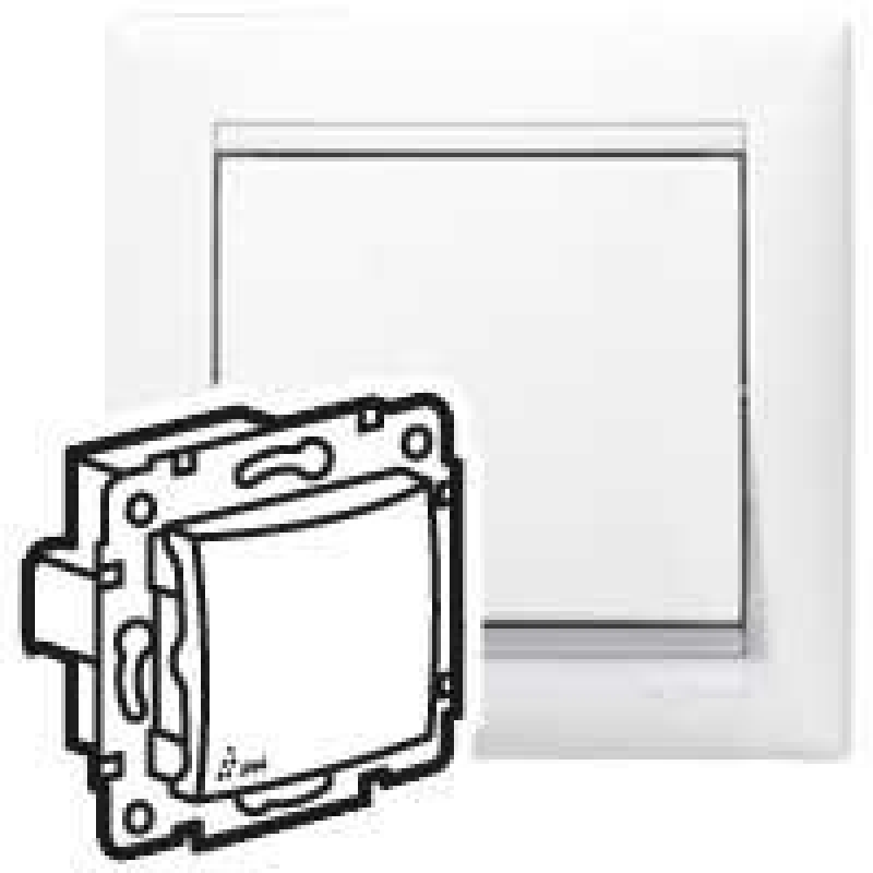 Вимикач прохідний 1-кл. IP44, білий, 774206 Legrand Valena