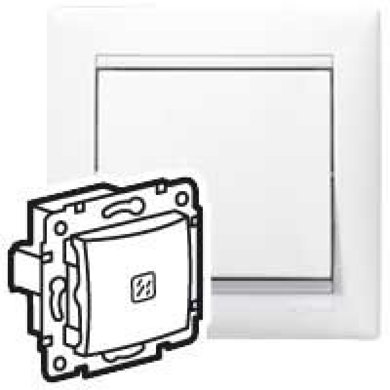 Механізм перемикача 1-кл. з індикацією, білий, 774425 Legrand Valena