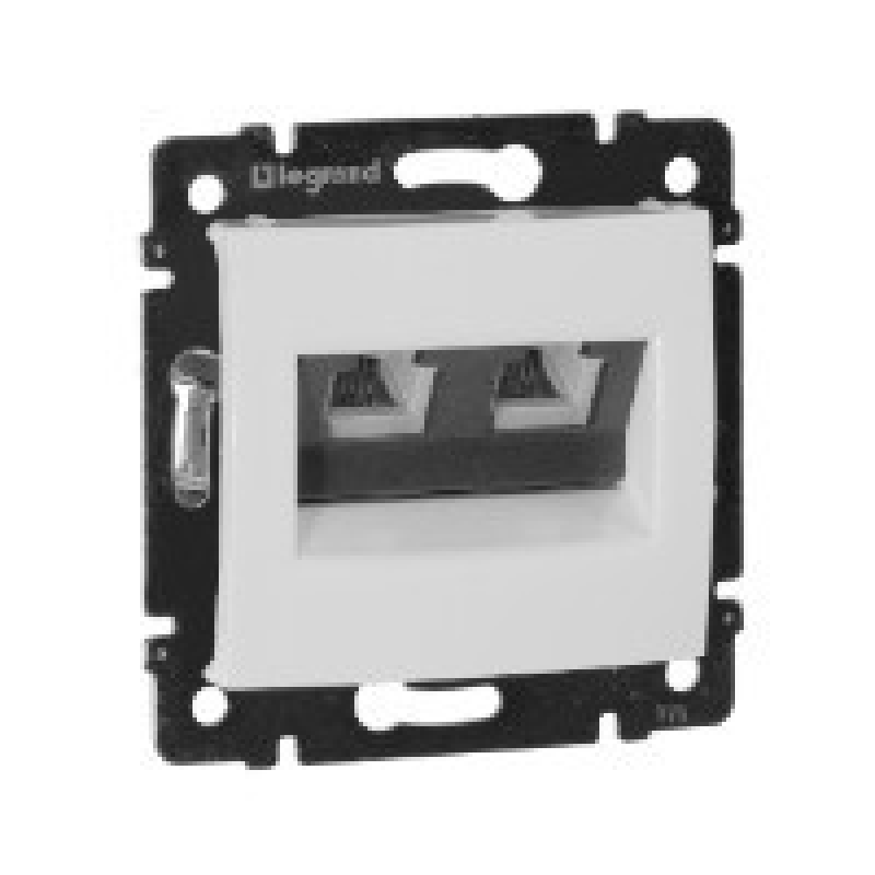 Розетка телефонна RJ11, подвійна, білий, 774439 Legrand Valena Розетка телефонна RJ11, подвійна, білий, 774439 Legrand Valena