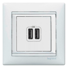 Розетка USB, біла, 770470 Legrand Valena