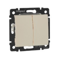 Вимикач 2-х клавішний, слонова кістка, 774305 Valena Legrand