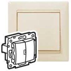 Вимикач з індикацією 2-х клавішний, слонова кістка, 774345 Legrand Valena