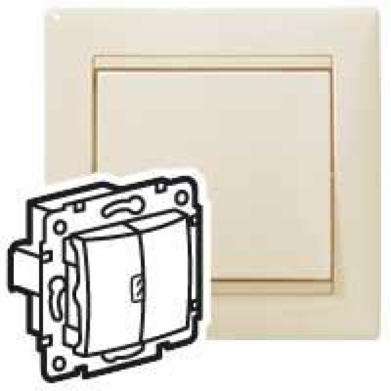 Вимикач з індикацією 2-х клавішний, слонова кістка, 774345 Legrand Valena