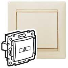 Вимикач для готельних номерів, слонова кістка, 774134 Legrand Valena