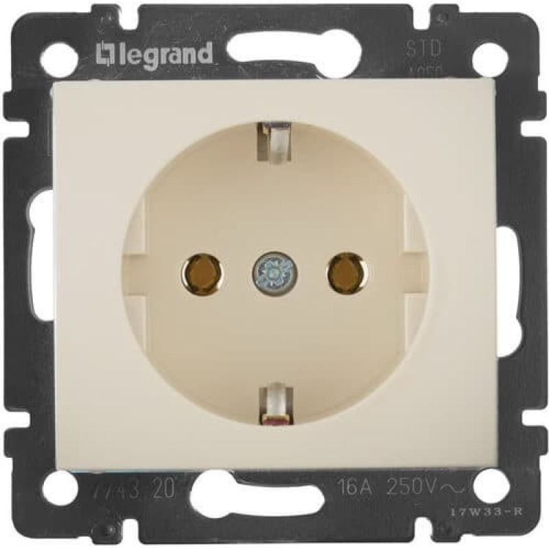 Розетка із заземленням, слонова кістка, 774320 Valena Legrand