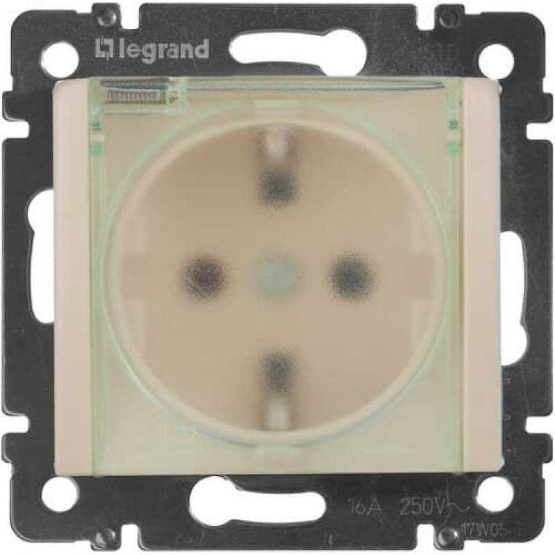 Розетка вологозахищена IP44 із заземленням, слонова кістка, 774120 Valena Legrand
