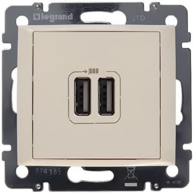Розетка USB, слонова кістка, 774170 Legrand Valena