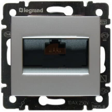 Розетка комп“ютерна RJ45, алюміній, Legrand 770230 Valena