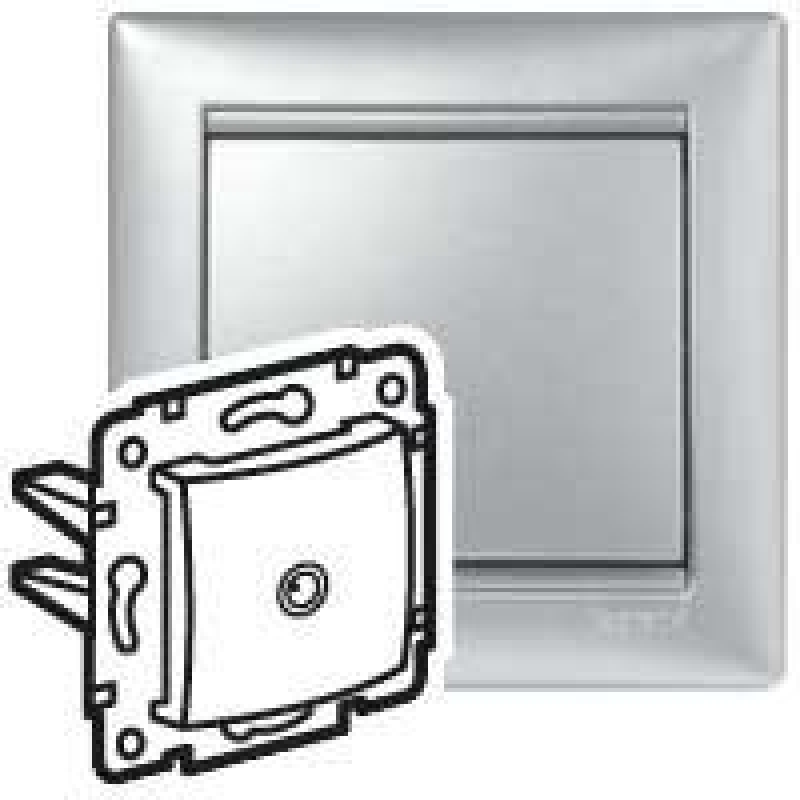 Розетка телевізійна, алюміній, Legrand 770129 Valena