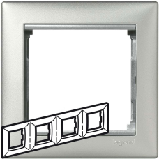 Рамка 4 посту, алюміній, 770154 Valena Legrand