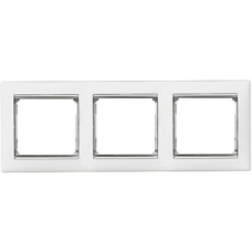 Рамка 3 посту, білий/срібний штрих 770493 Legrand Valena