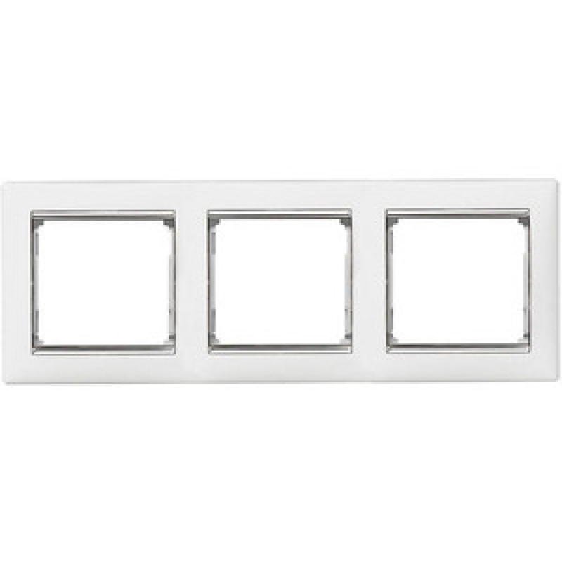 Рамка 3 посту, білий/срібний штрих 770493 Legrand Valena Рамка 3 посту, білий/срібний штрих 770493 Legrand Valena