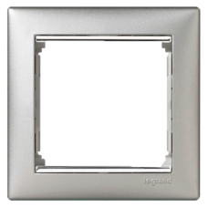 Рамка 1 пост, алюміній/срібний штрих 770351 Legrand Valena