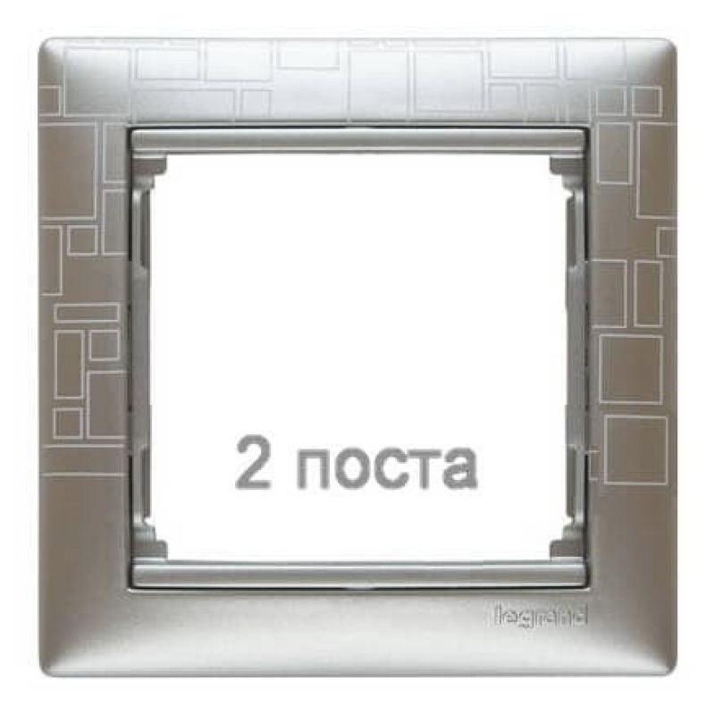 Рамка 2 посту, алюміній модерн, 770342 Legrand Valena Рамка 2 посту, алюміній модерн, 770342 Legrand Valena